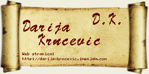 Darija Krnčević vizit kartica